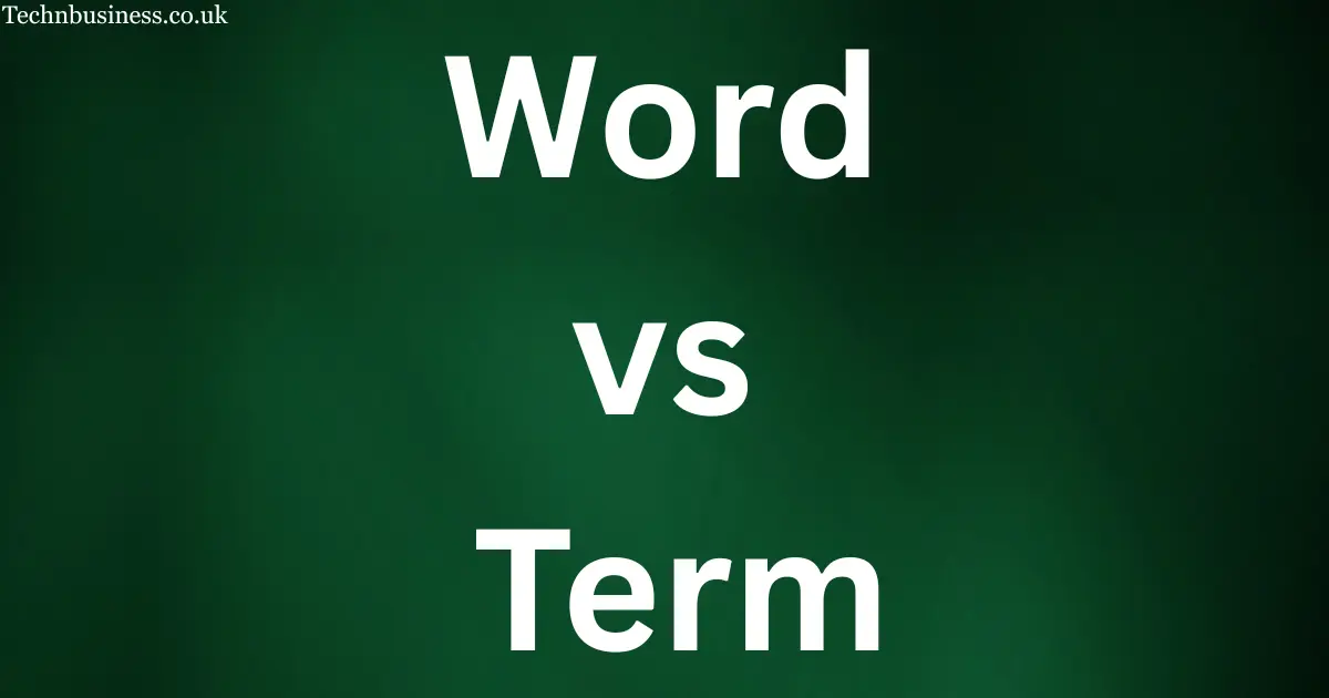 word vs term