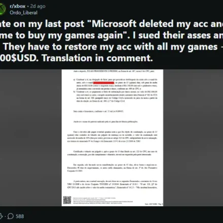 Microsoft lawsuit a user who claimed that microsoft deleted his account and asked to buy it again